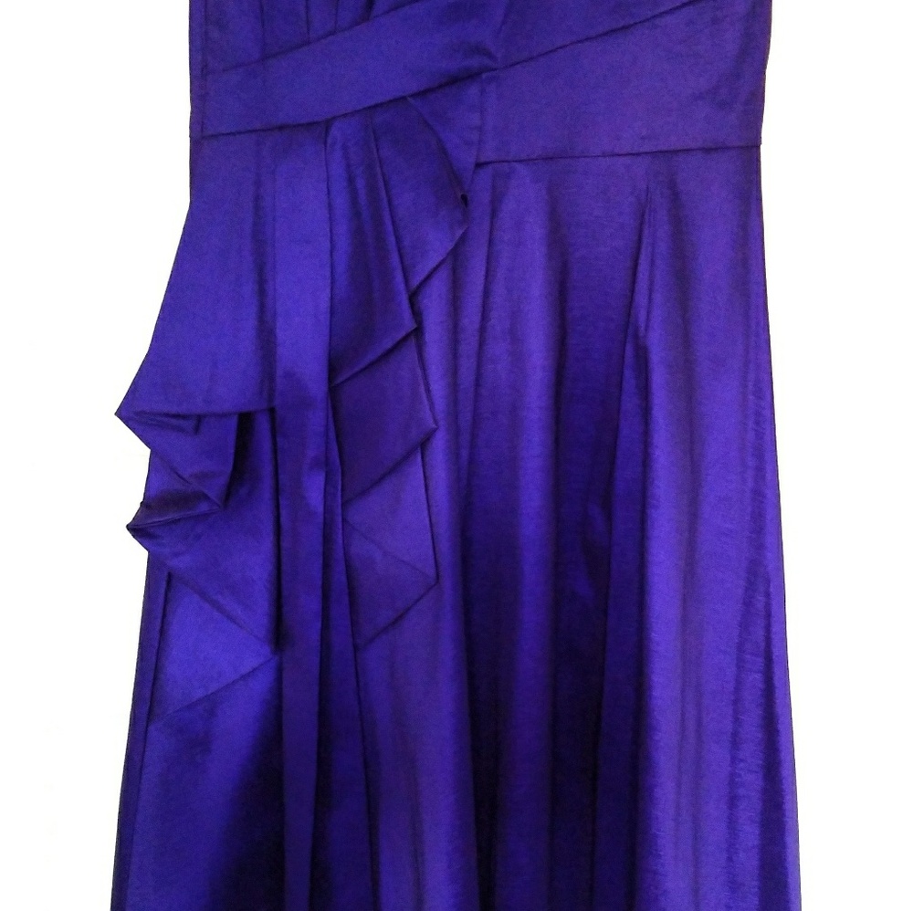 Jessica McClintock Strapless Purple Gown Dress 2
